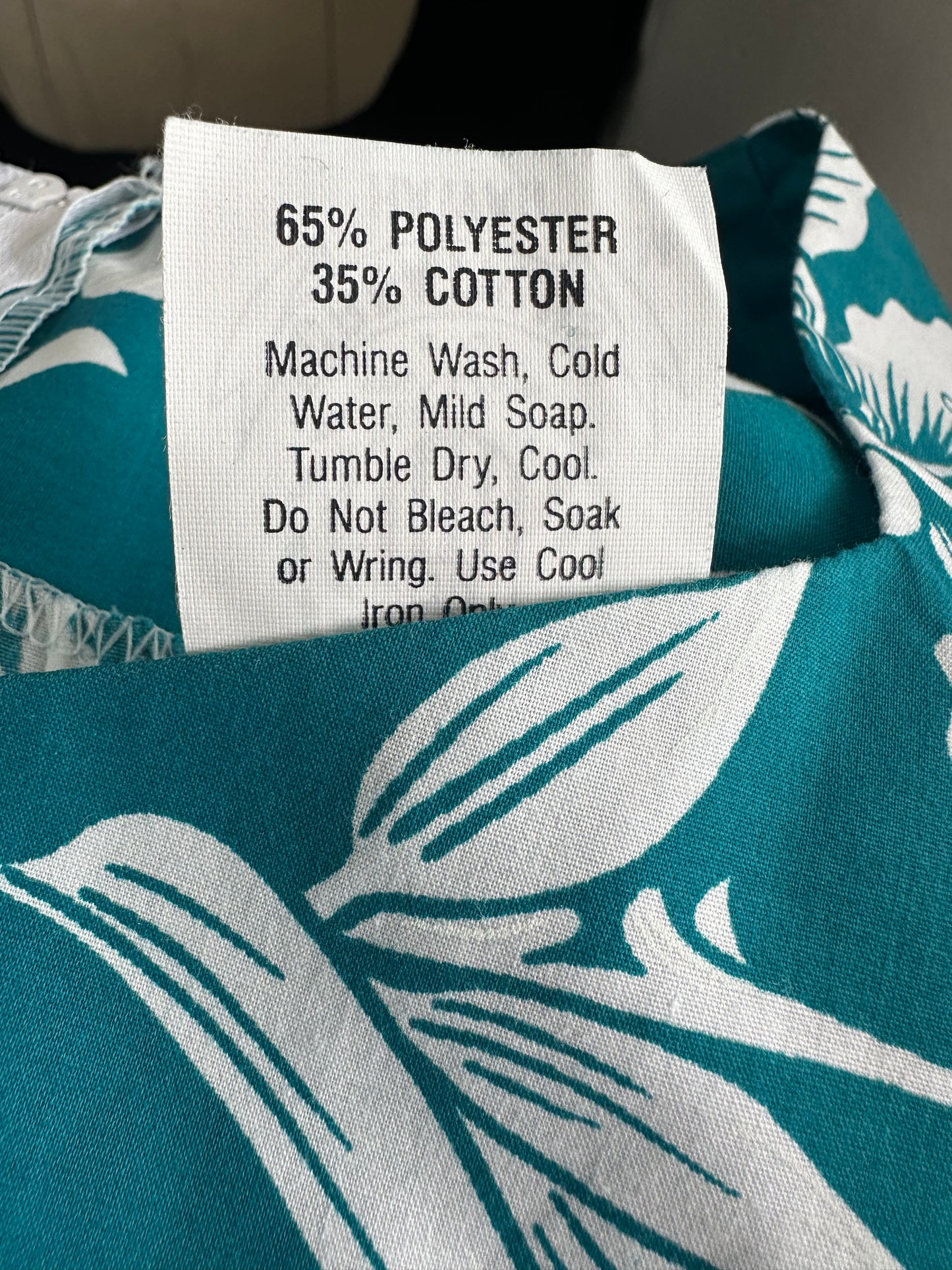 Vintage Royal Creations Hawaii Teal Dress