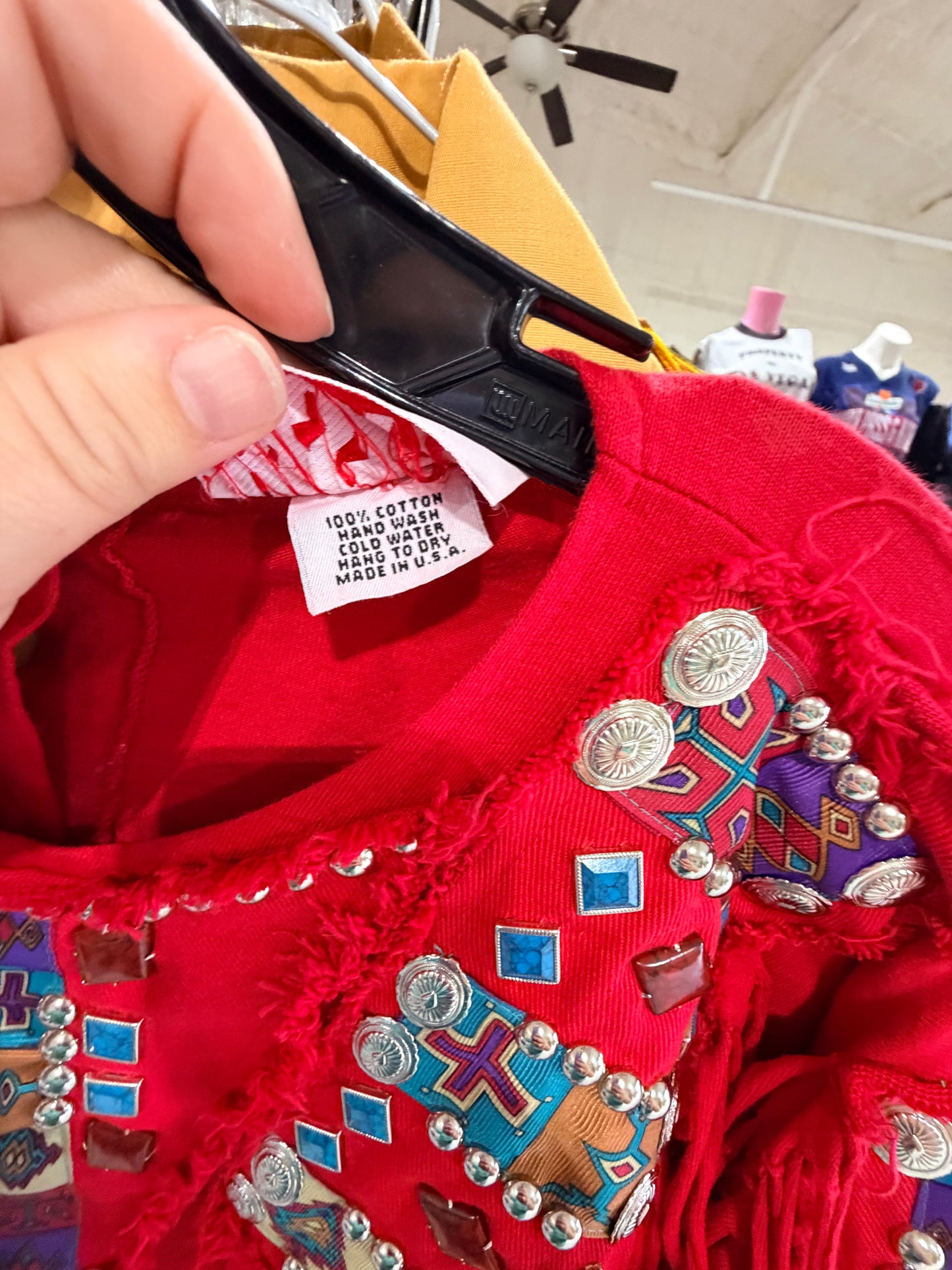 1980s Risky Red Western One Piece
