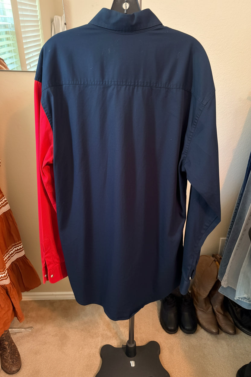 Modern Roper Texas Flag Button Up