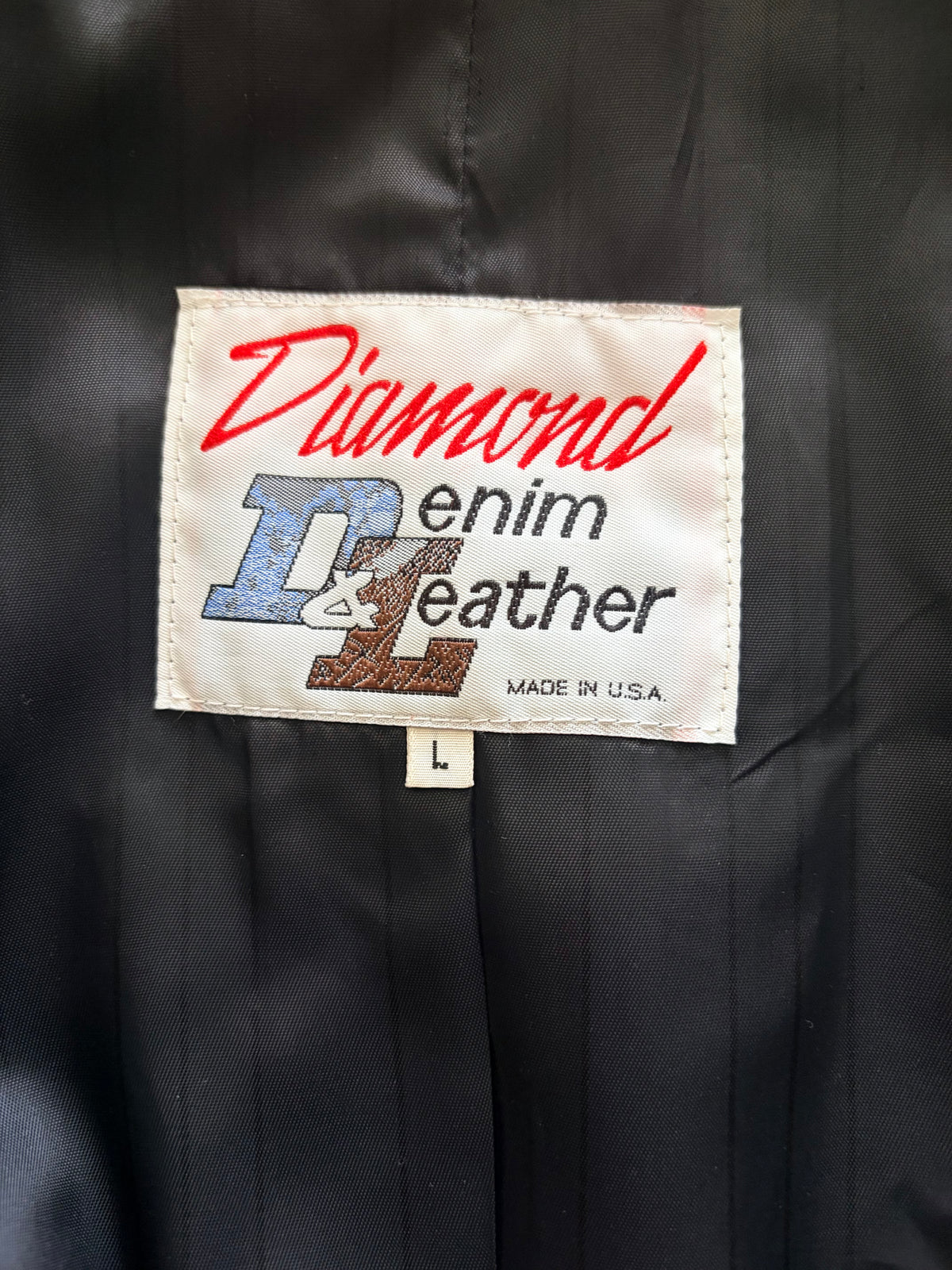 90’s Vintage Diamond Denim & Leather Fringe Duster-Men’s Large