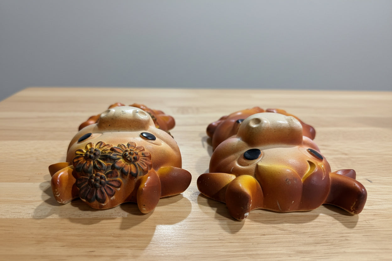 1973 Miller Studios Cow & Bull Wall Plaques