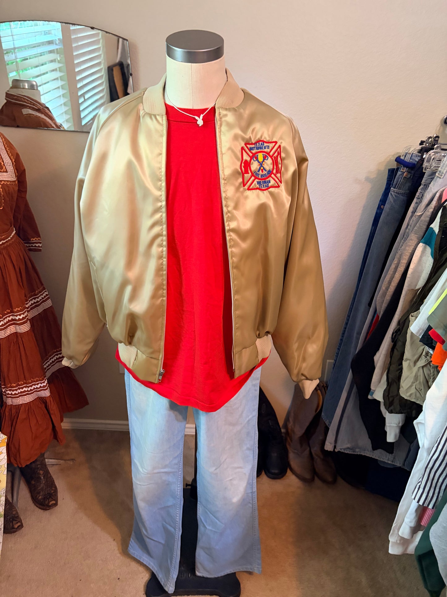 1980's Vintage King Louie Fire Brigade Bomber Jacket