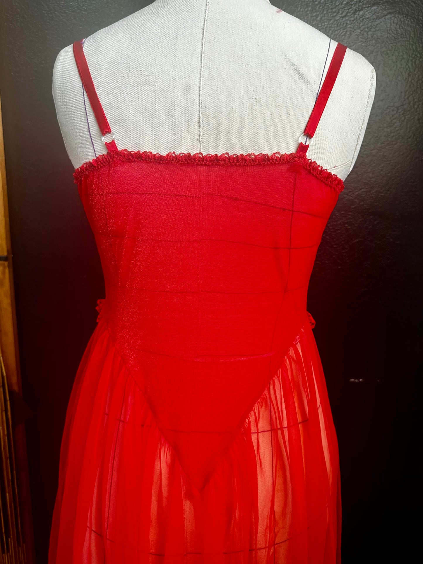 Vintage Emil Bole Red Negligee