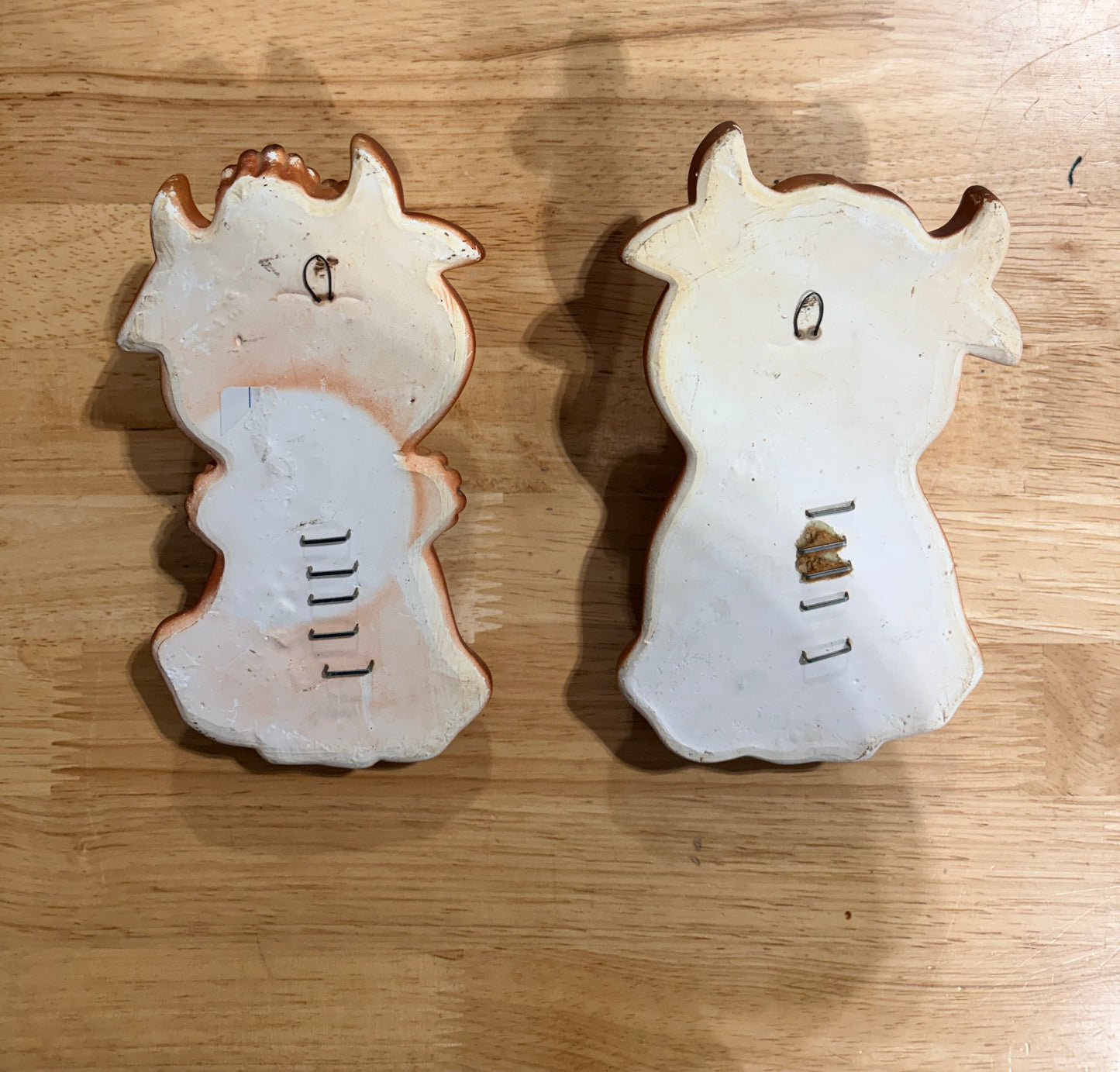 1973 Miller Studios Cow & Bull Wall Plaques