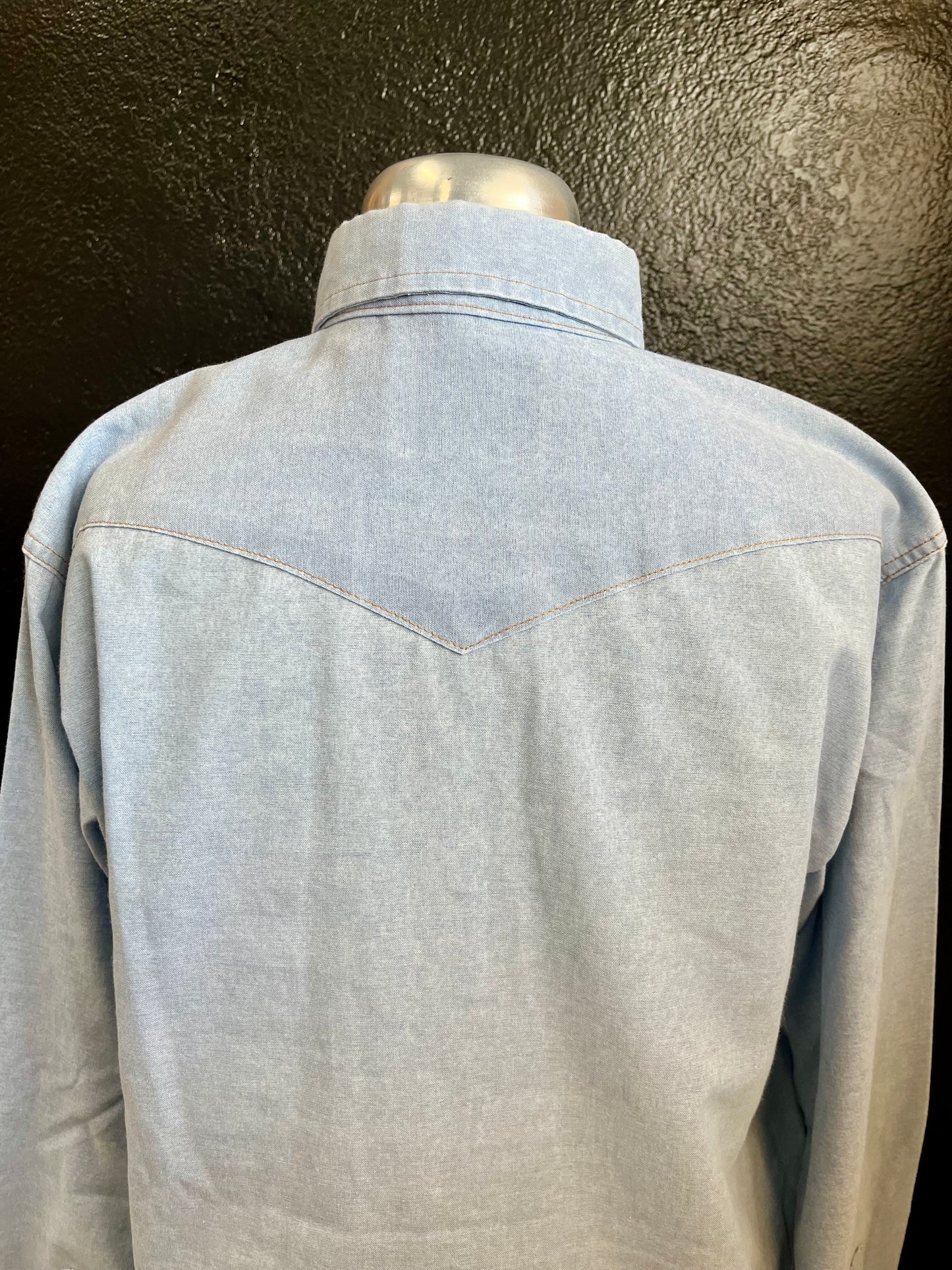 Vintage Wrangler Chambray Demin Pearl Snap