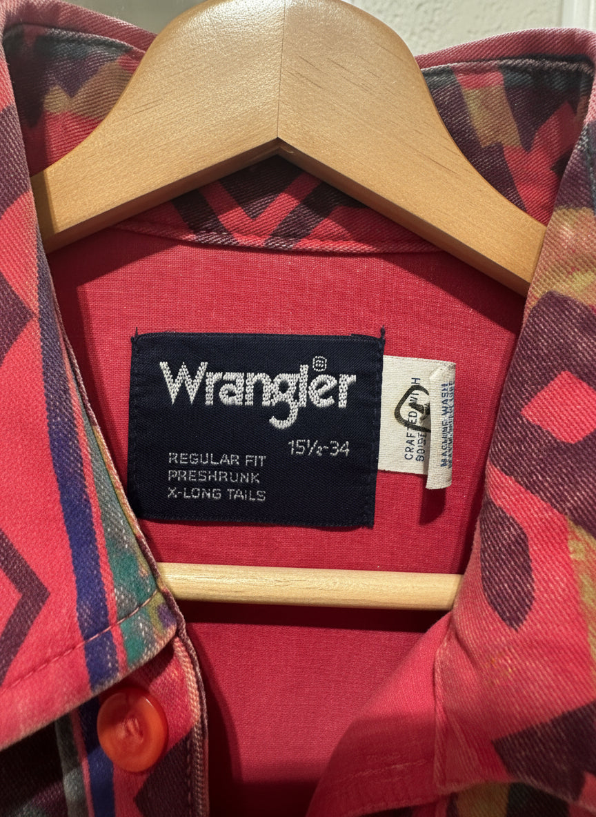 1990’s Wrangler Pink Aztec Brushpopper