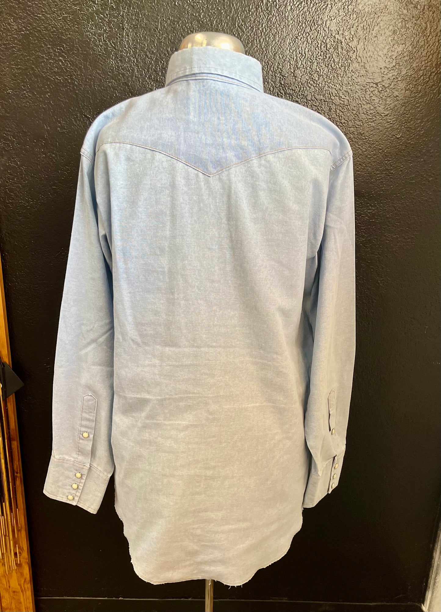 Vintage Wrangler Chambray Demin Pearl Snap