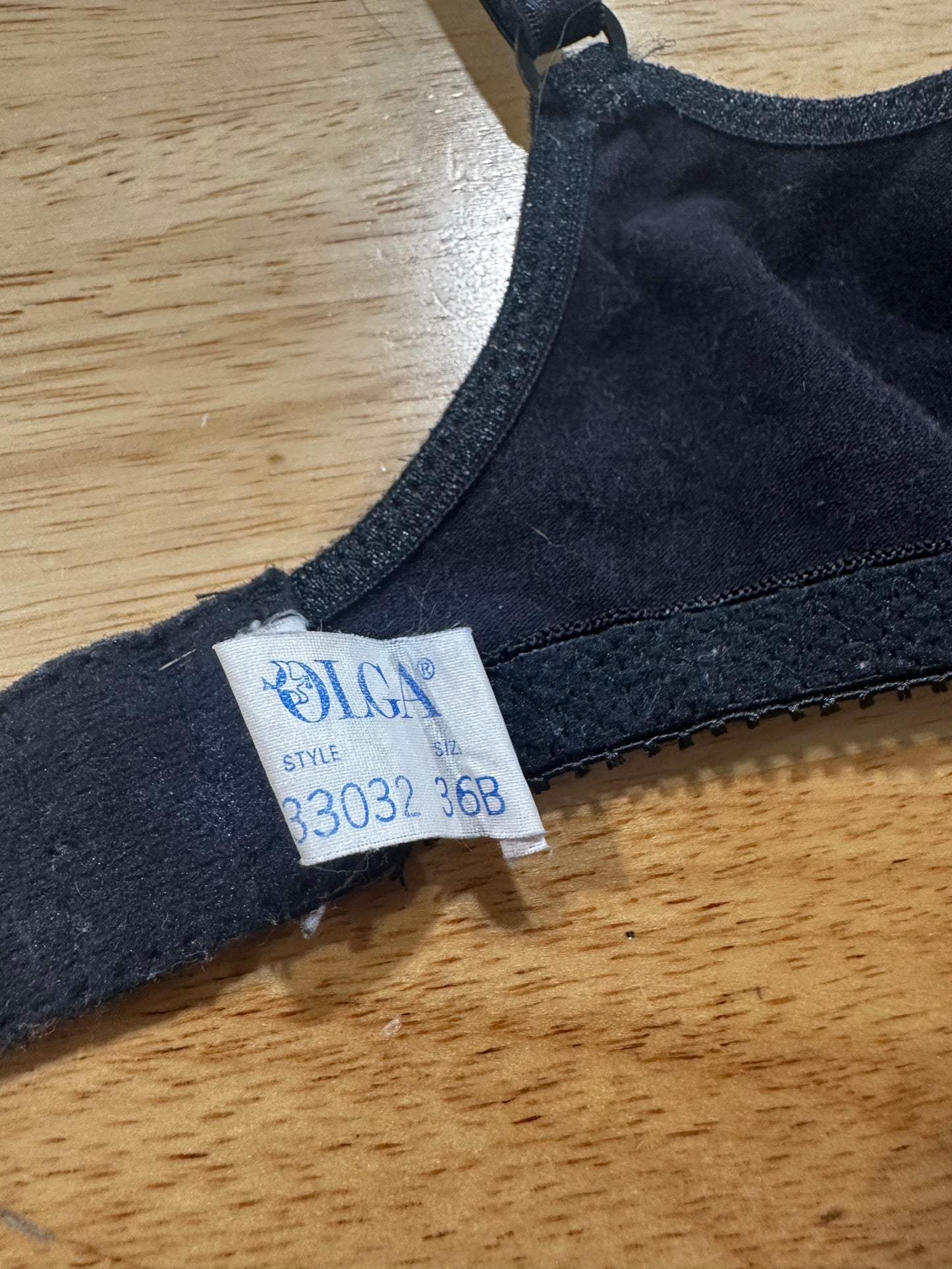 Vintage Olga Bra-Black