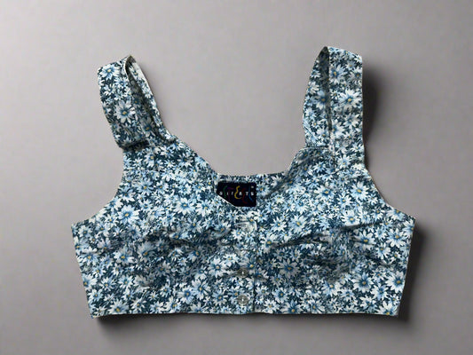 Vintage Blue Floral Tank Top