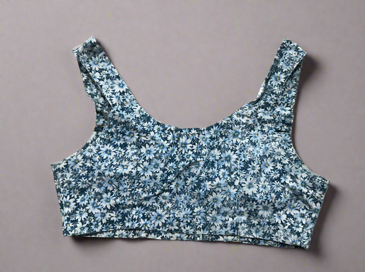 Vintage Blue Floral Tank Top