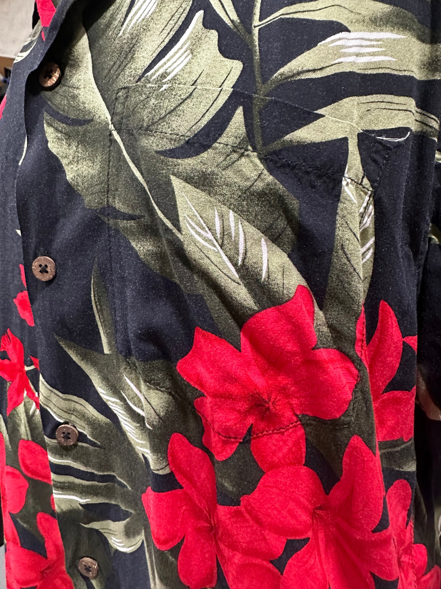 Favant Hawaiian Shirt-Red/Black