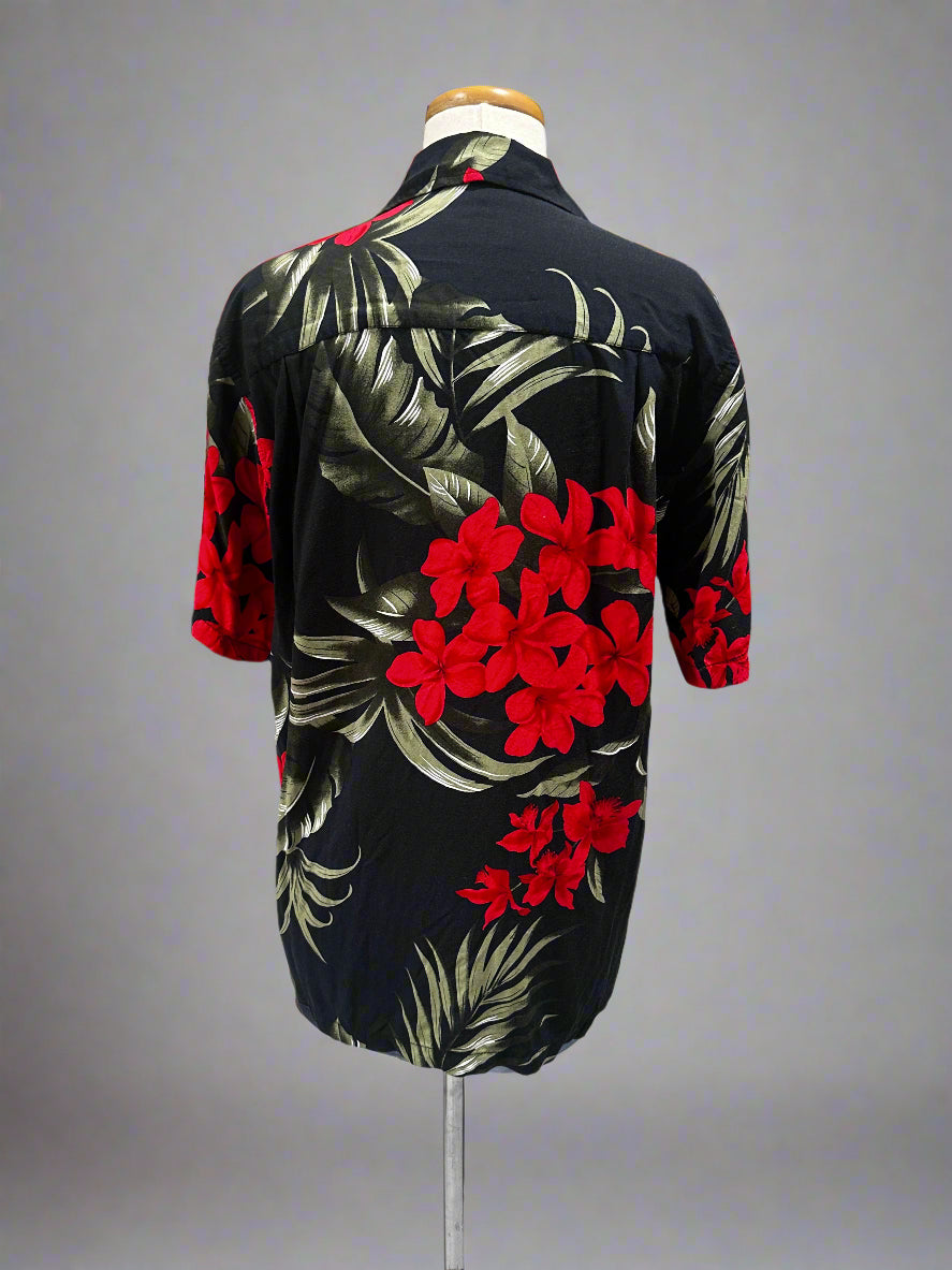 Favant Hawaiian Shirt-Red/Black