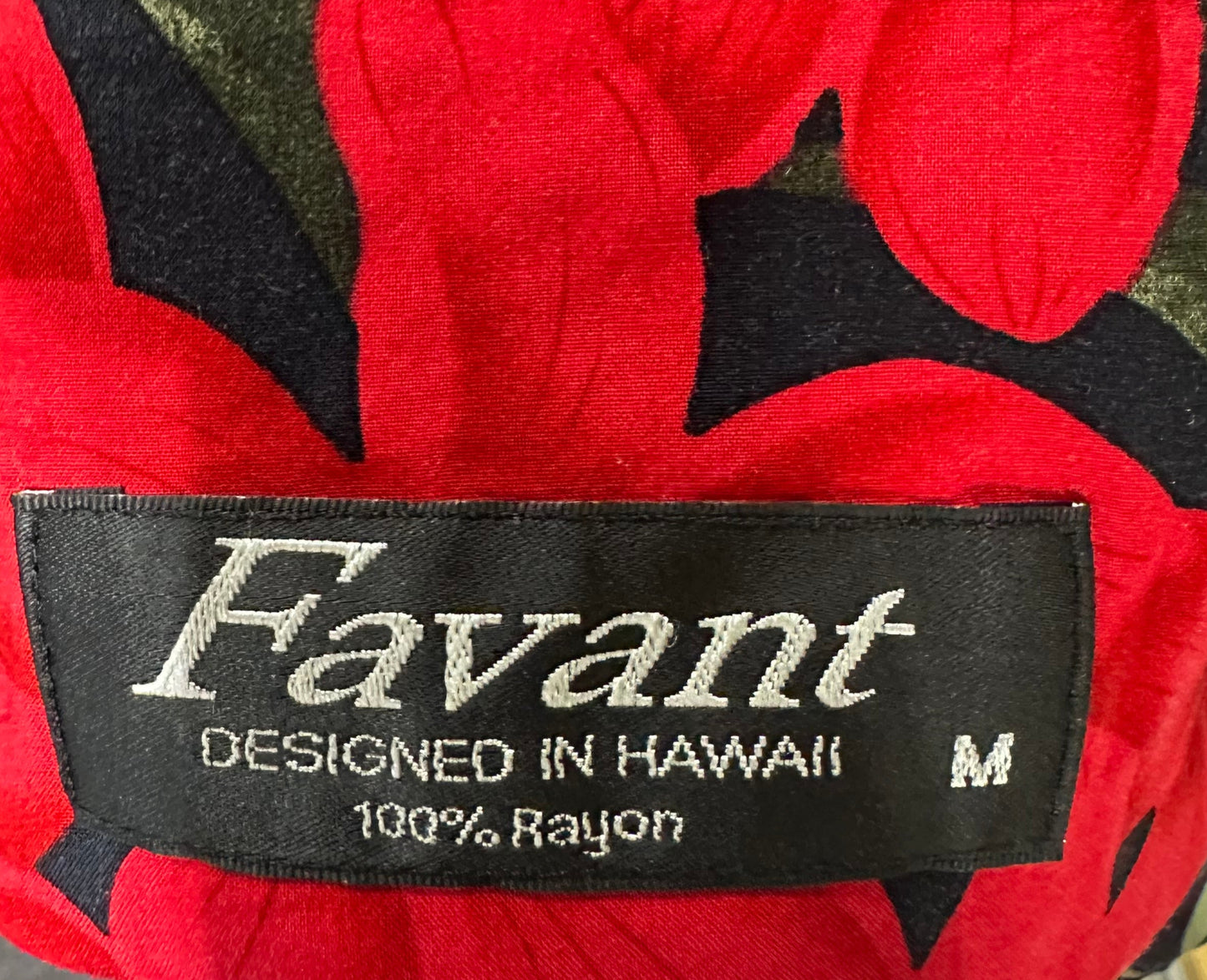 Favant Hawaiian Shirt-Red/Black