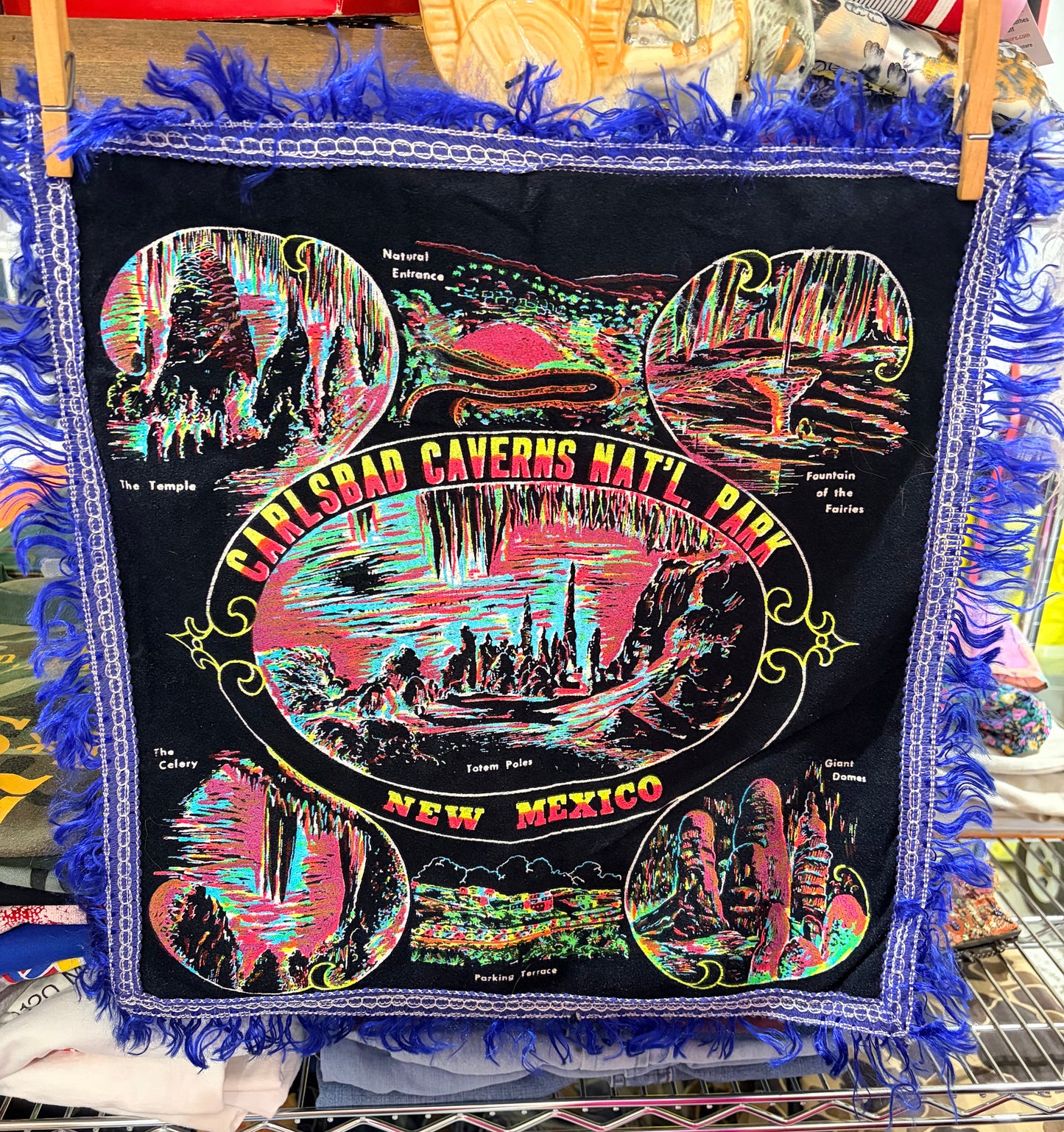 Vintage Carlsbad Caverns Nat’l Park Souvenir Pillowcase