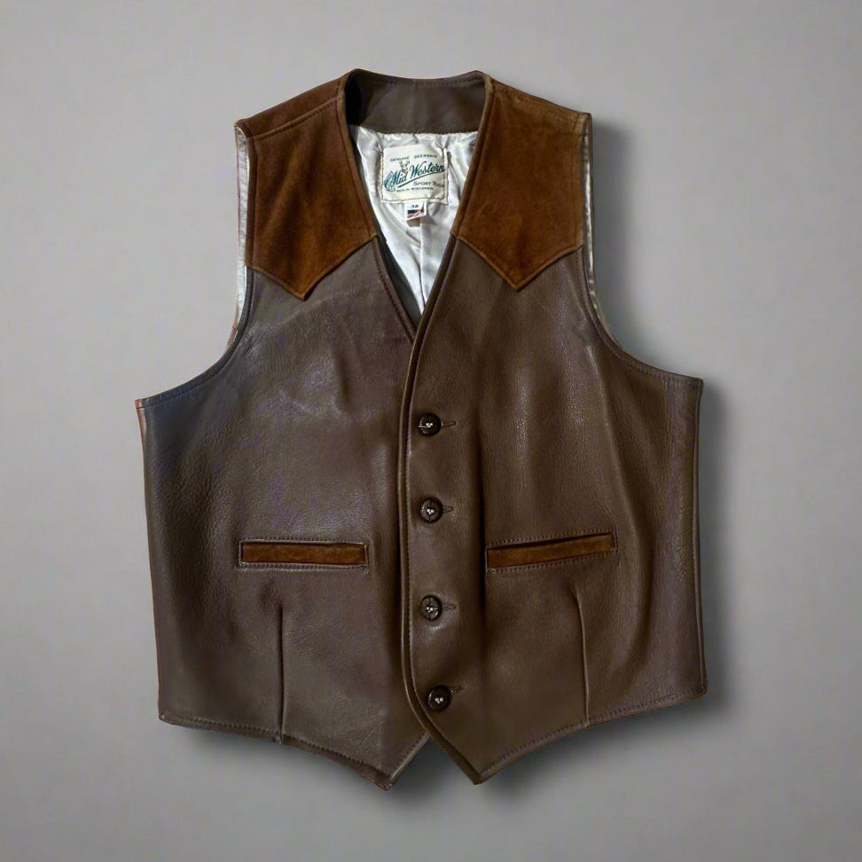 1960's Mid Western Sport Togs Deerskin Vest
