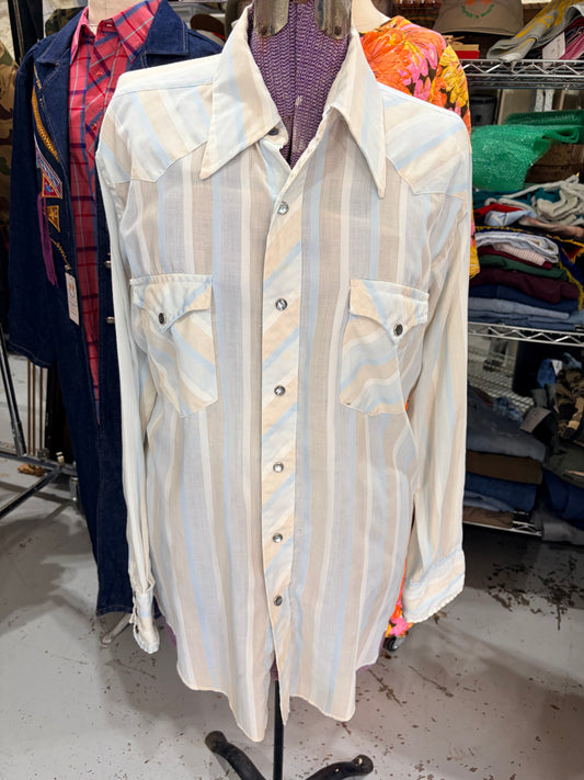 1970s Wrangler X-Long Tails Pearl Snap